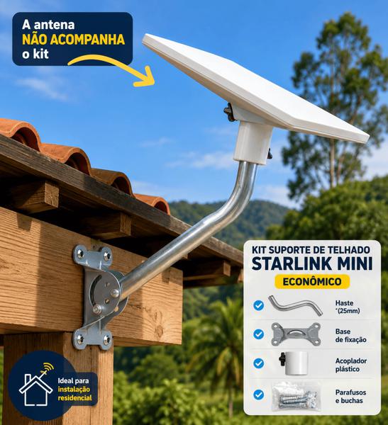 SUPORTE STARLINK MNI TELHADO / PAREDE
