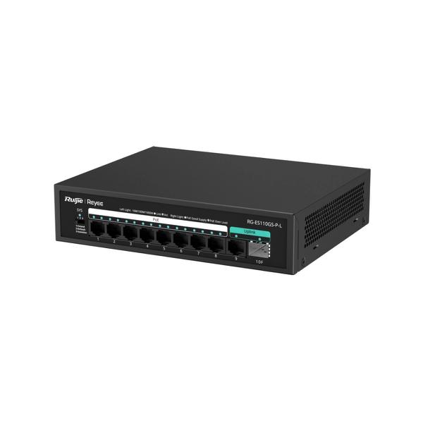 SWITCH 8P POE+ GIGA 1P GE+1P SFP RG-ES110GS-P-I RUIJIE