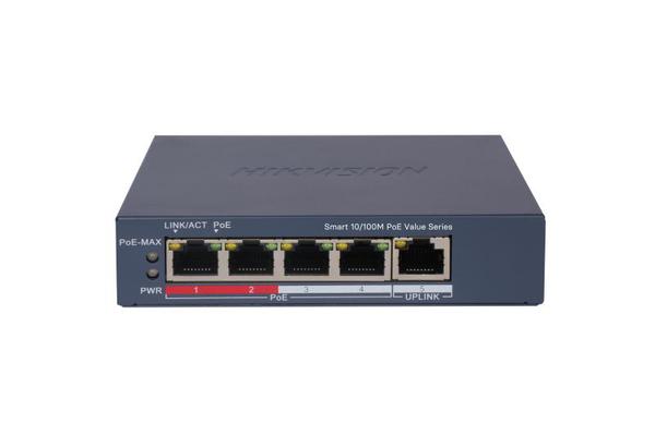 SWITCH HIKVISION GERENCIAVEL DS-3E1105P-EI/M V2 4P POE