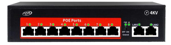SWITCH POE 8P + 2P UPLINK FAST GPSP-0820 PPA