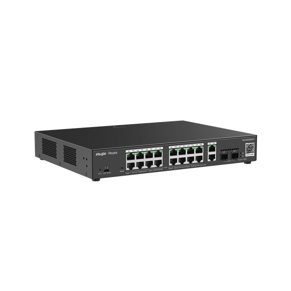 SWITCH RUIJIE GEREN. 16P POE+GE +2PGE +2PSFP GE RG-ES220GS-P
