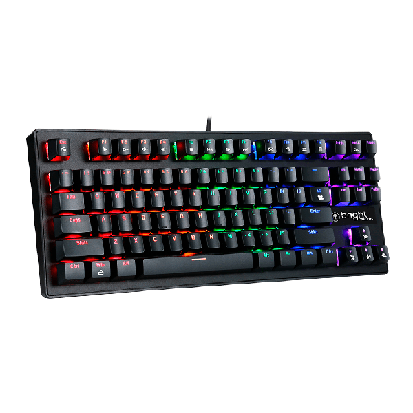TECLADO GAMER MECANICO BRIGHT COMPACT GTC559 PRETO