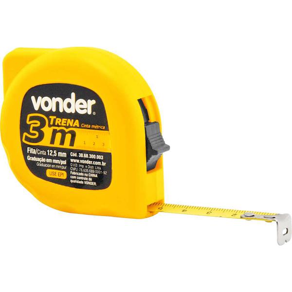 TRENA 3M X 12,5MM AÇO VONDER