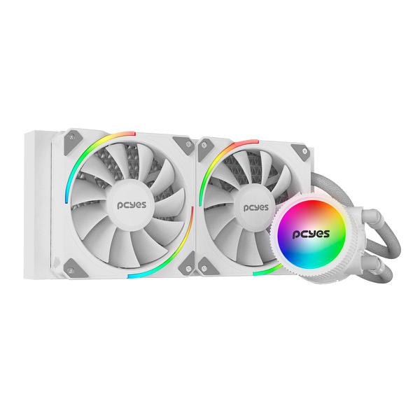 WATER COOLER PCYES SANGUE FRIO 3 ARGB 240MM BRANCO