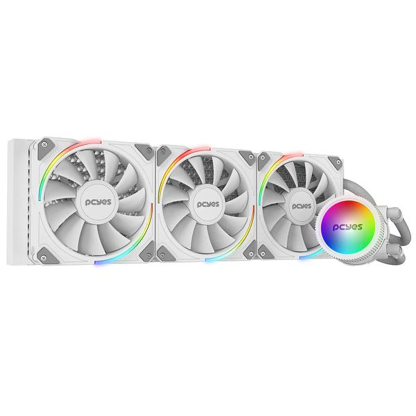 WATER COOLER PCYES SANGUE FRIO 3 ARGB 360MM BRANCO